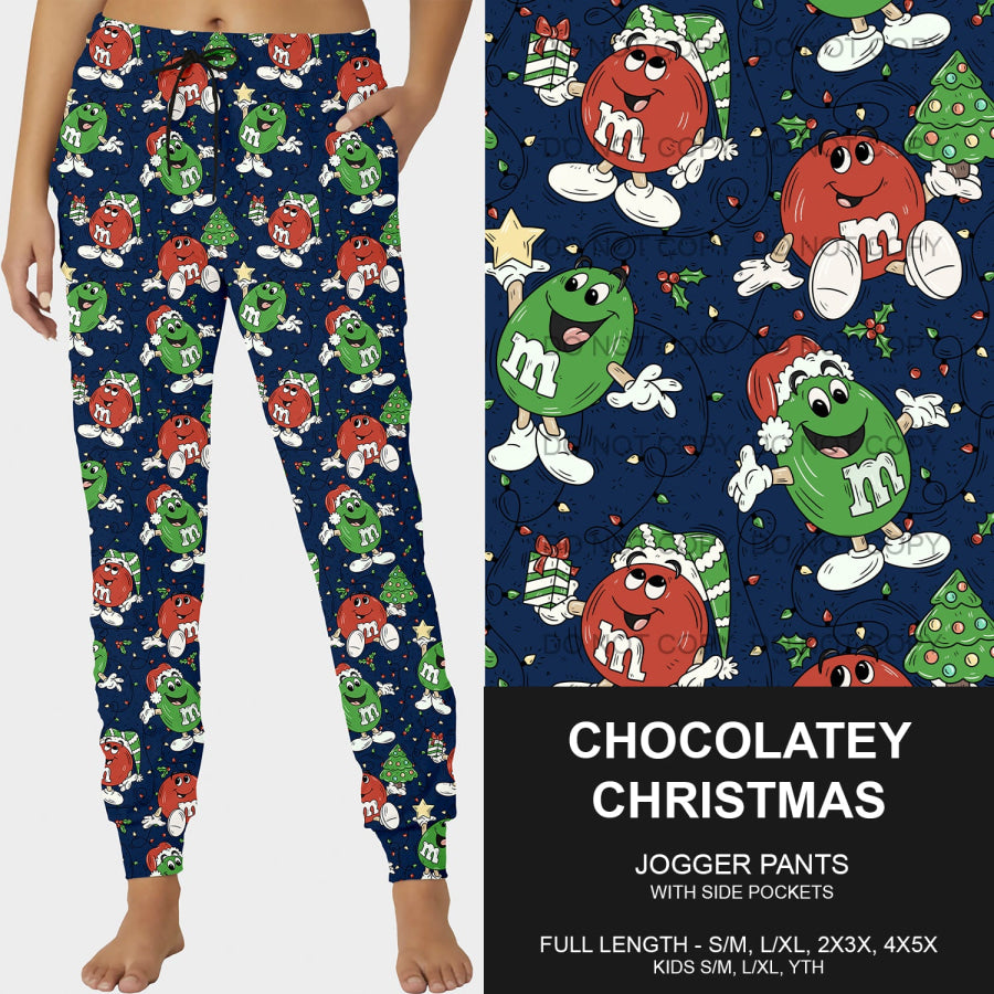 PREORDER Custom Leggings / Joggers / Loungers - Chocolatey Christmas - Closes 17 Sep - ETA early Dec 2024 Loungewear