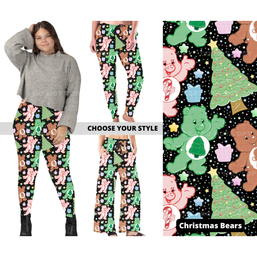 Preorder Custom Leggings / Joggers / Loungers - Christmas Bears - Closes 23 Sep - ETA mid Dec 2024 Leggings