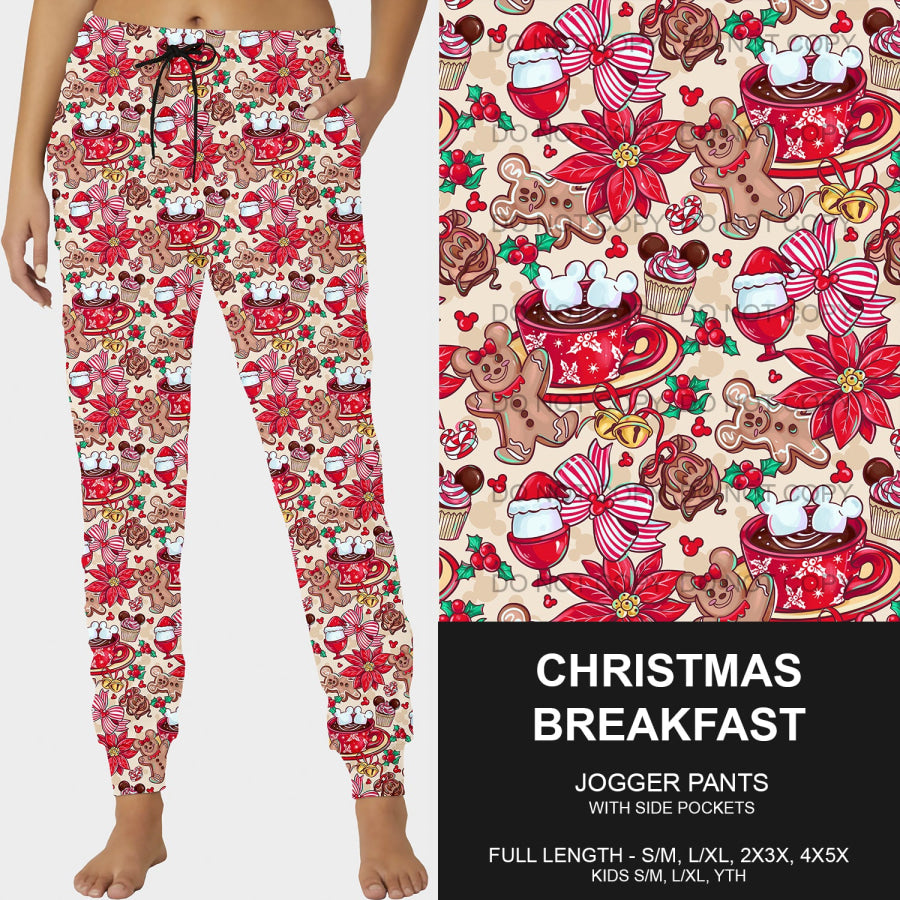 PREORDER Custom Leggings / Joggers / Loungers - Christmas Breakfast - Closes 1 Oct - ETA late Dec 2024 Loungewear