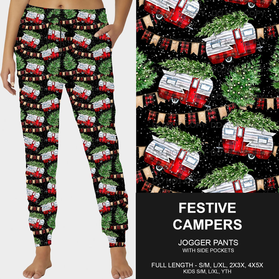 PREORDER Custom Leggings / Joggers / Loungers - Festive Campers - Closes 17 Sep - ETA early Dec 2024 Loungewear