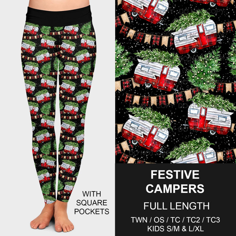 PREORDER Custom Leggings / Joggers / Loungers - Festive Campers - Closes 17 Sep - ETA early Dec 2024 Loungewear