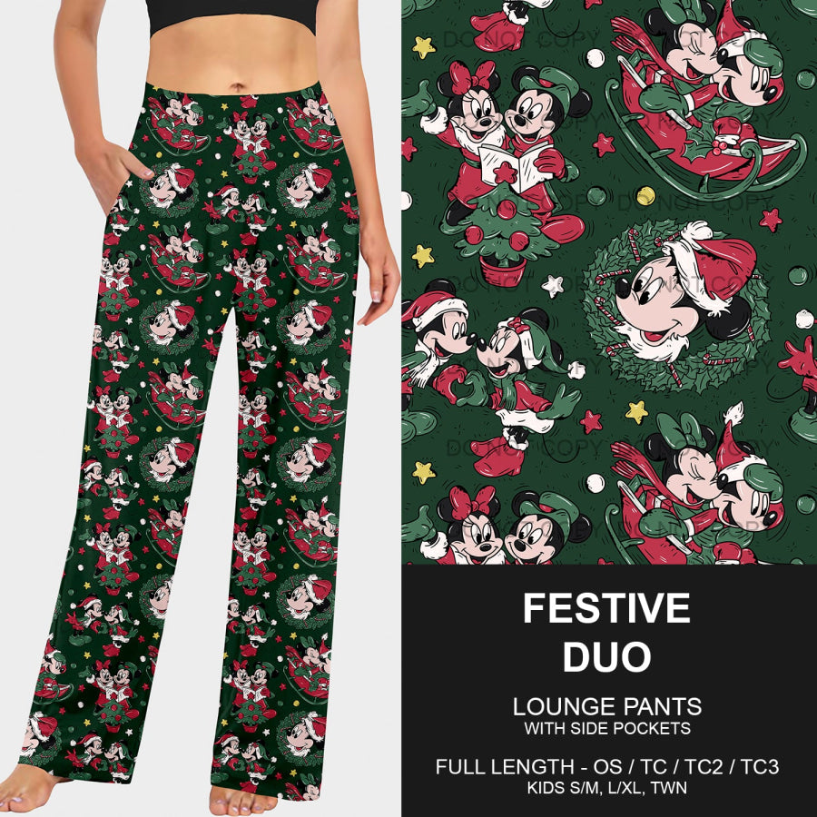 PREORDER Custom Leggings / Joggers / Loungers - Festive Duo - Closes 17 Sep - ETA early Dec 2024 Loungewear