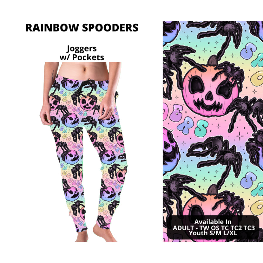 PREORDER Custom Leggings / Joggers / Loungers / Hoodies - Rainbow Spooders - Closes 8 Jul - ETA early Nov 2024 Leggings