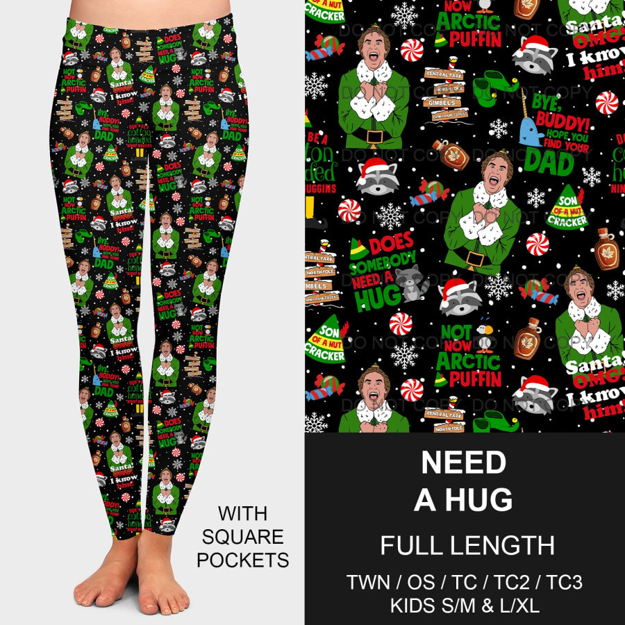 PREORDER Custom Leggings / Joggers / Loungers - Need A Hug - Closes 24 Sep - ETA mid Dec 2024 Loungewear