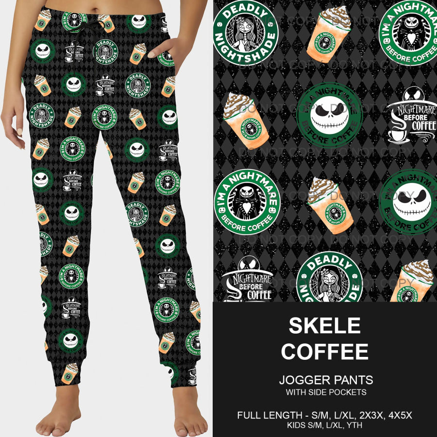 PREORDER Custom Leggings / Joggers / Loungers - Skele Coffee - Closes 24 Sep - ETA mid Dec 2024 Loungewear