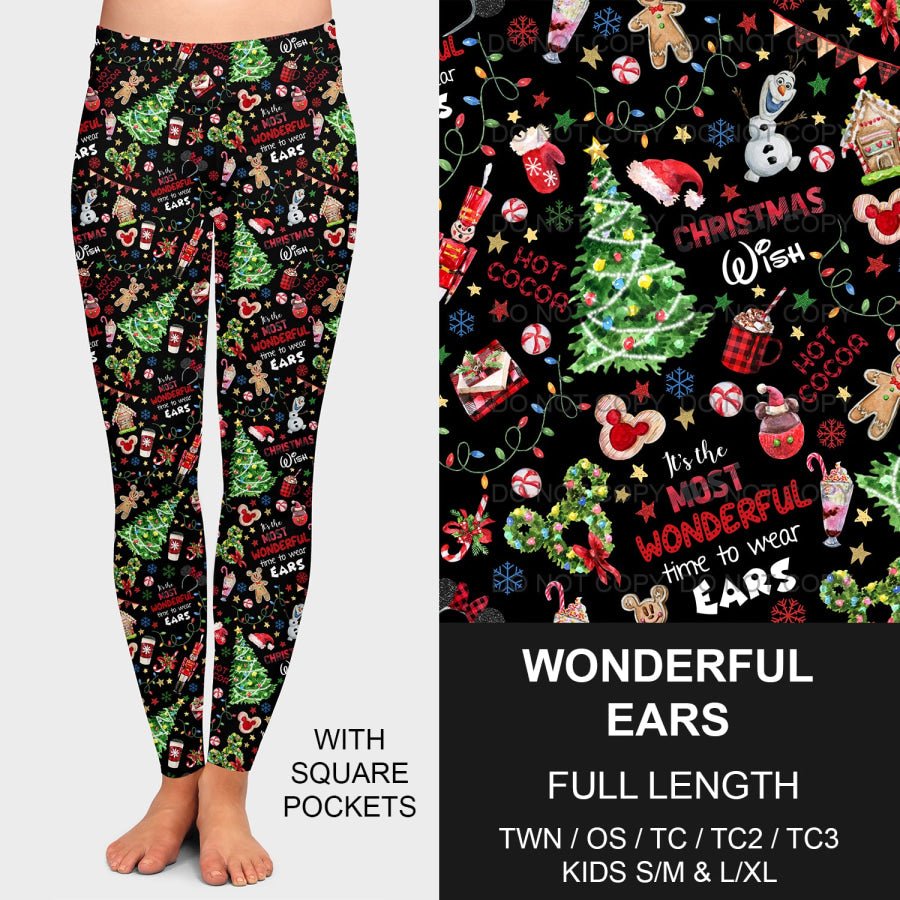 PREORDER Custom Leggings / Joggers / Loungers - Wonderful Ears - Closes 1 Oct - ETA late Dec 2024 Loungewear