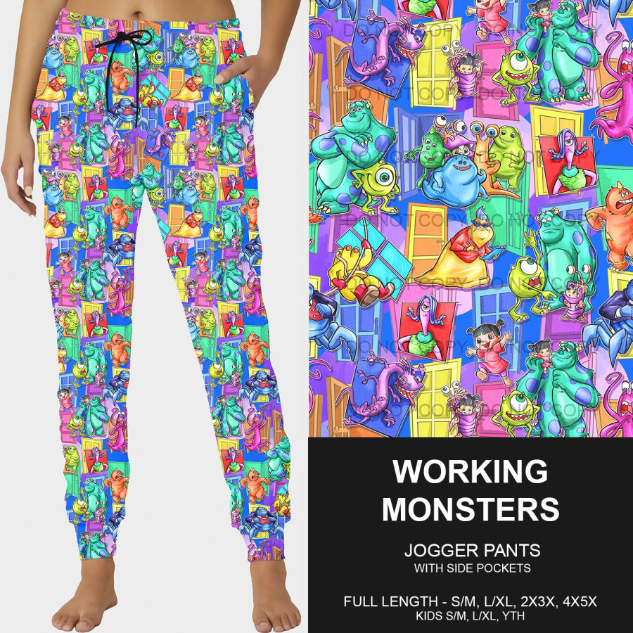 PREORDER Custom Leggings / Joggers / Loungers - Working Monsters - Closes 24 Sep - ETA mid Dec 2024 Loungewear