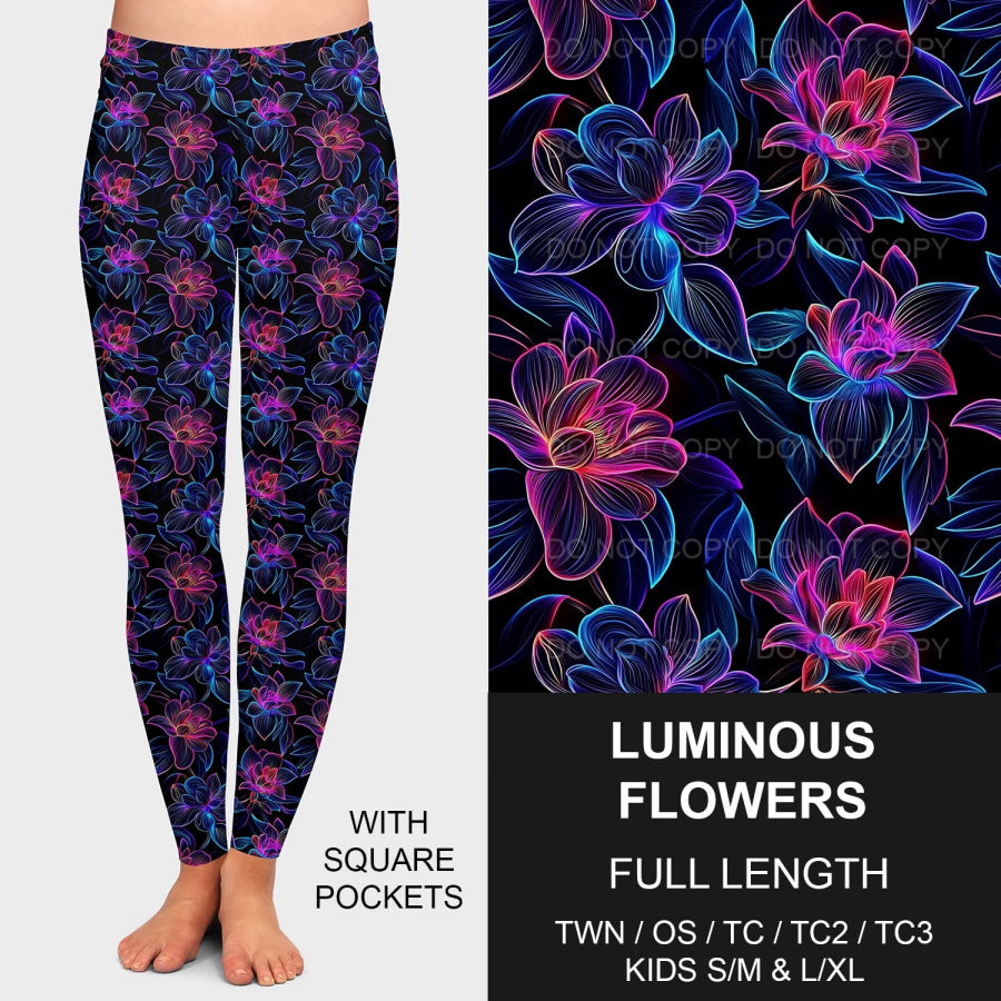 PREORDER Custom Leggings / Joggers - Luminous Flowers - Closes 31 Dec - ETA early Apr 2025 Loungewear