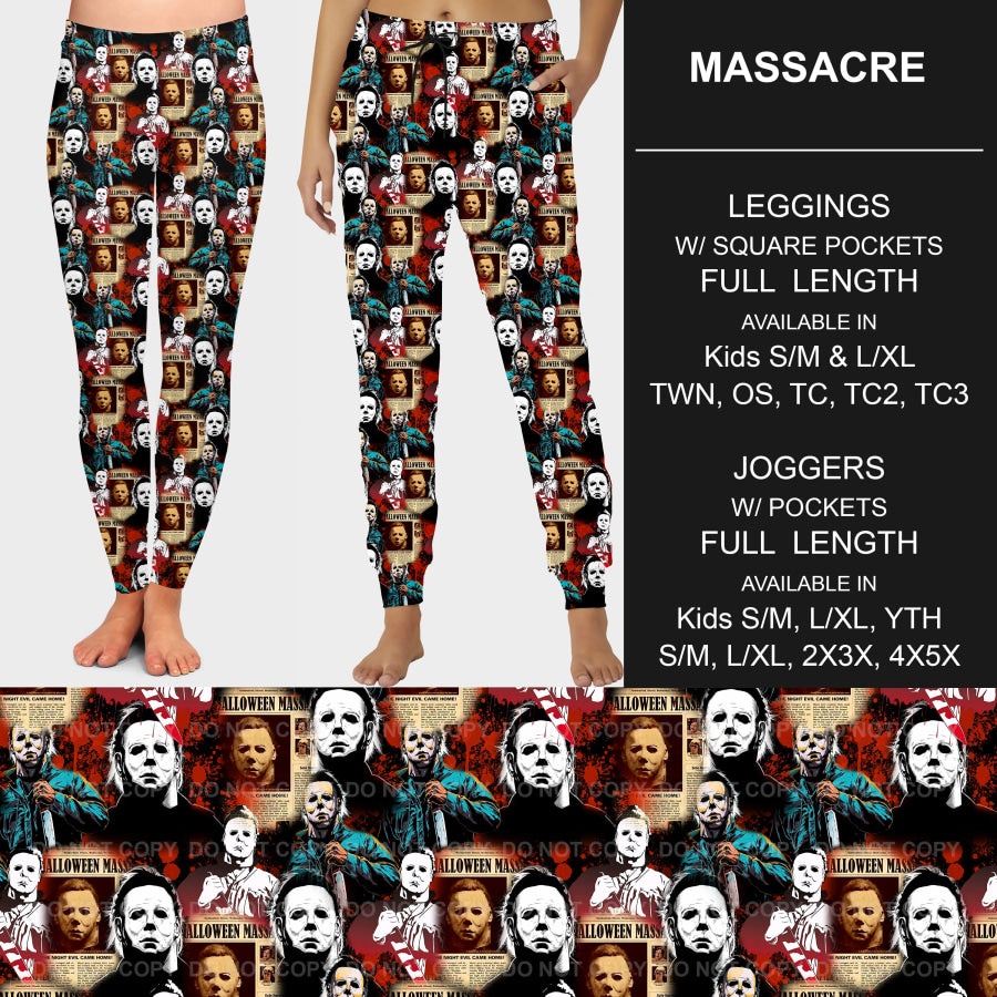 PREORDER Custom Leggings / Joggers - Massacre - Closes 26 Sep - ETA mid Dec 2024 Loungewear