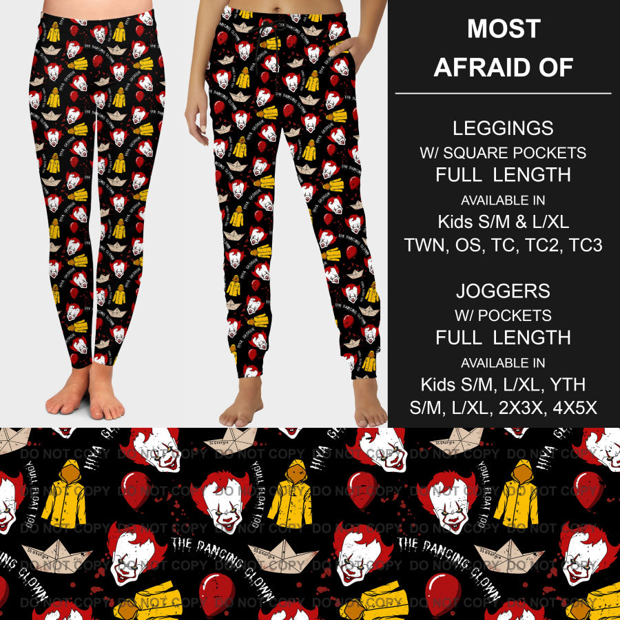 PREORDER Custom Leggings / Joggers - Most Afraid Of - Closes 26 Sep - ETA mid Dec 2024 Loungewear