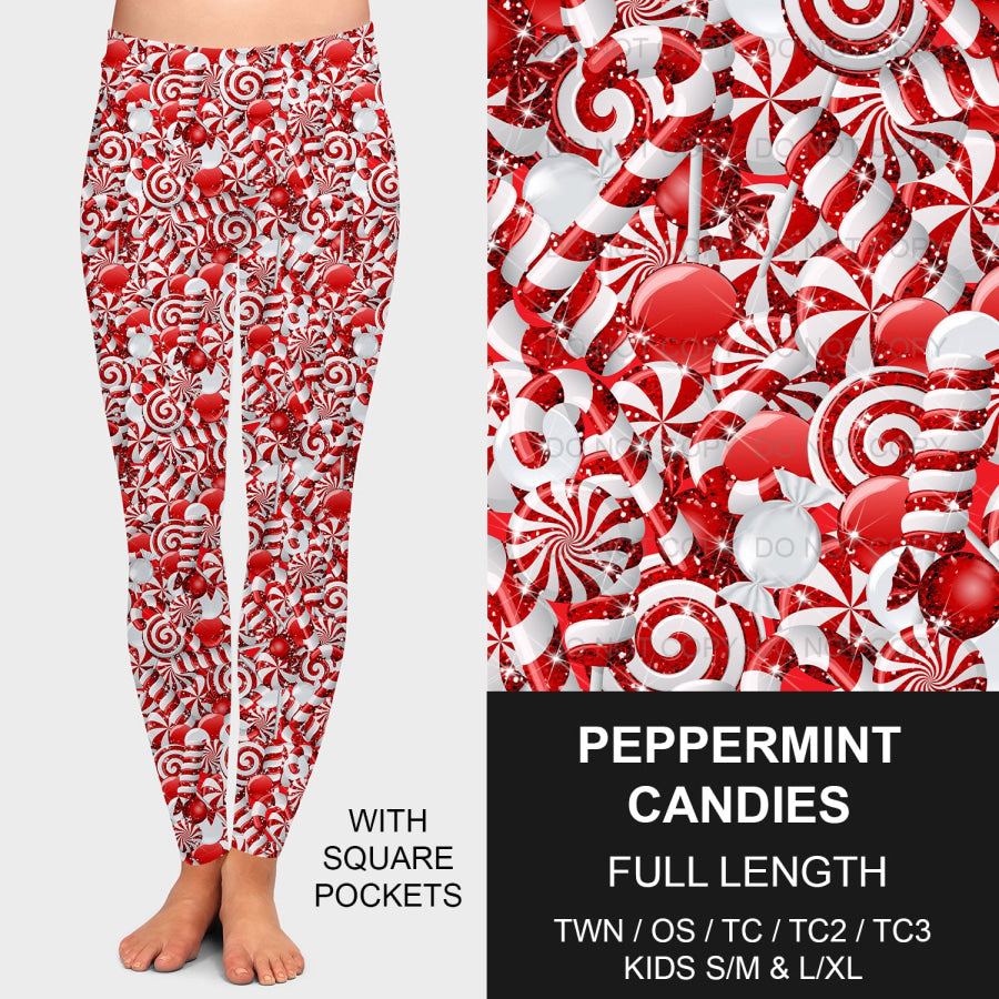 PREORDER Custom Leggings / Joggers - Peppermint Candies - Closes 8 Oct - ETA late Dec 2024 Loungewear