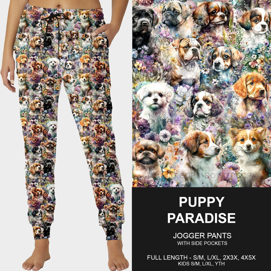 PREORDER Custom Leggings / Joggers - Puppy Paradise - Closes 7 Jan - ETA late Apr 2025 Loungewear