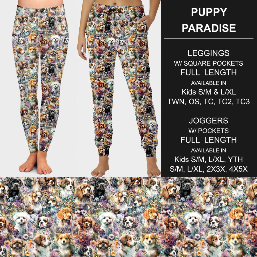 PREORDER Custom Leggings / Joggers - Puppy Paradise - Closes 7 Jan - ETA late Apr 2025 Loungewear