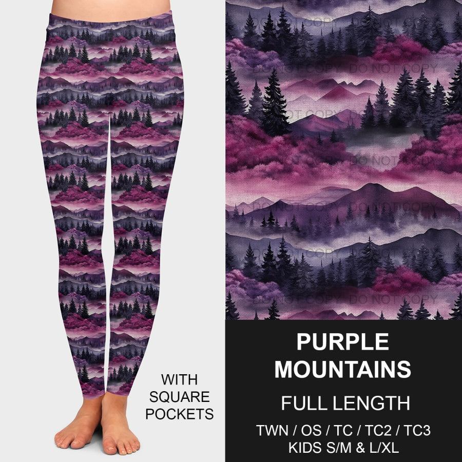 PREORDER Custom Leggings / Joggers - Purple Mountains - Closes 7 Jan - ETA late Apr 2025 Loungewear