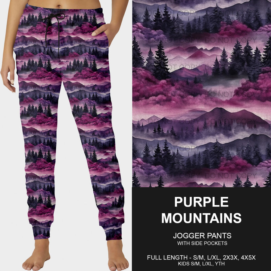 PREORDER Custom Leggings / Joggers - Purple Mountains - Closes 7 Jan - ETA late Apr 2025 Loungewear