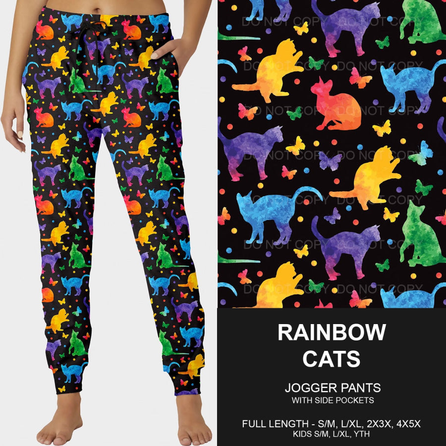 PREORDER Custom Leggings / Joggers - Rainbow Cats - Closes 31 Dec - ETA early Apr 2025 Loungewear