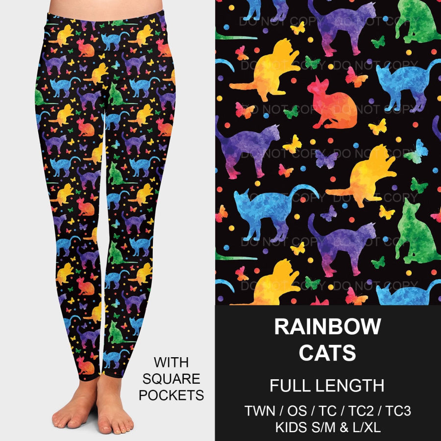 PREORDER Custom Leggings / Joggers - Rainbow Cats - Closes 31 Dec - ETA early Apr 2025 Loungewear