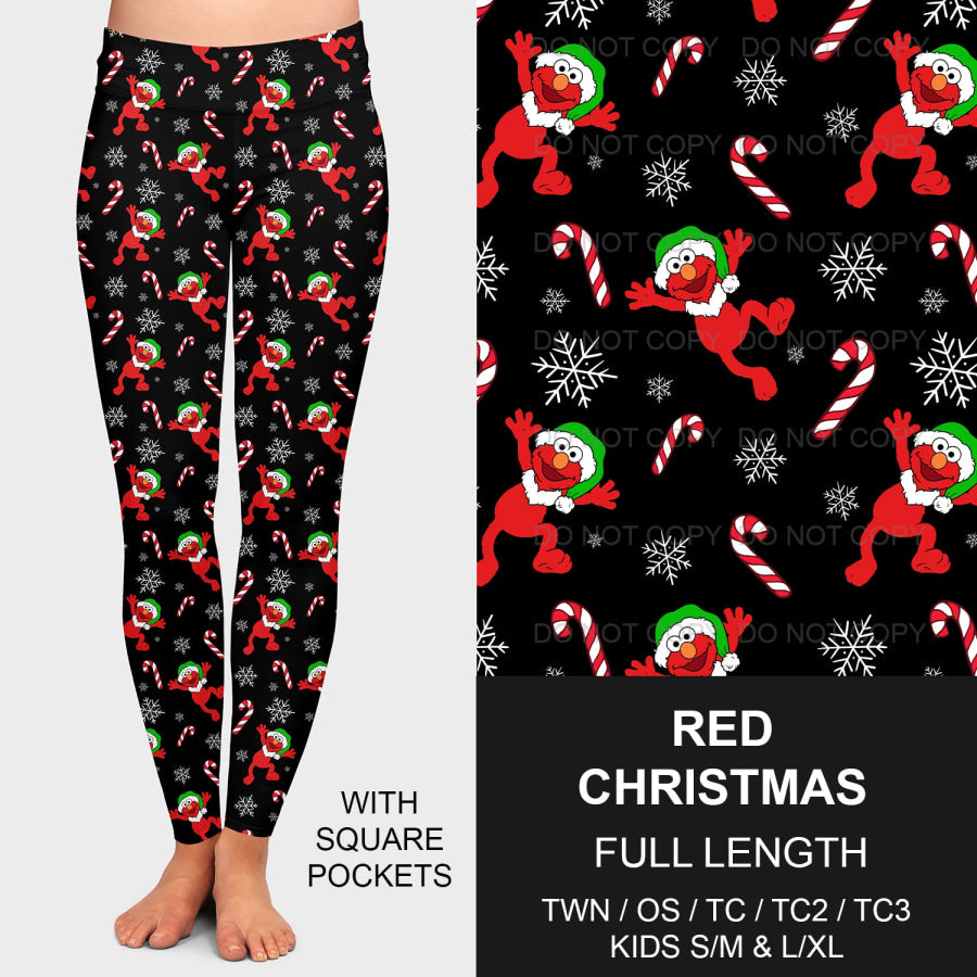 PREORDER Custom Leggings / Joggers - Red Christmas - Closes 8 Oct - ETA late Dec 2024 Loungewear