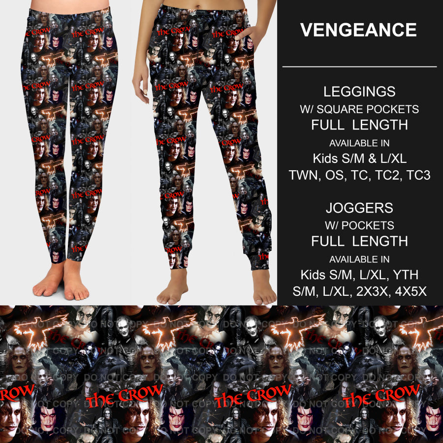 PREORDER Custom Leggings / Joggers - Vengeance - Closes 26 Sep - ETA mid Dec 2024 Loungewear