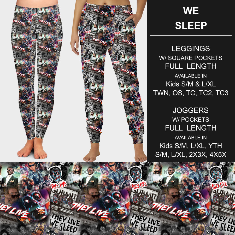 PREORDER Custom Leggings / Joggers - We Sleep - Closes 26 Sep - ETA mid Dec 2024 Loungewear