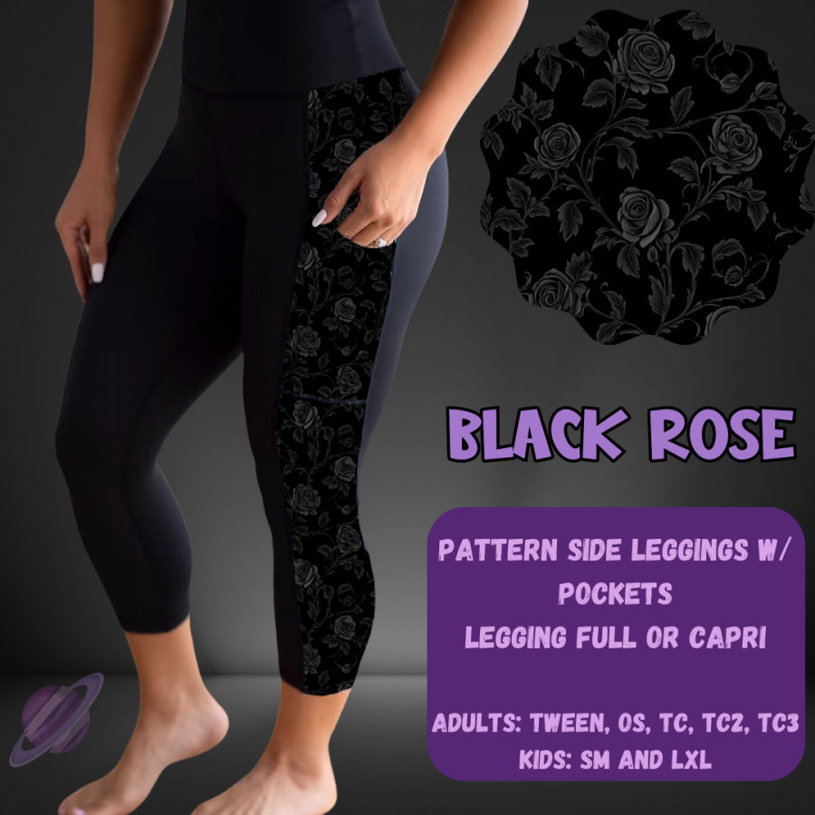 PREORDER Custom Leggings / Tanks / Tunics - Black Rose - Closes 25 May - ETA late Aug 2025 Leggings