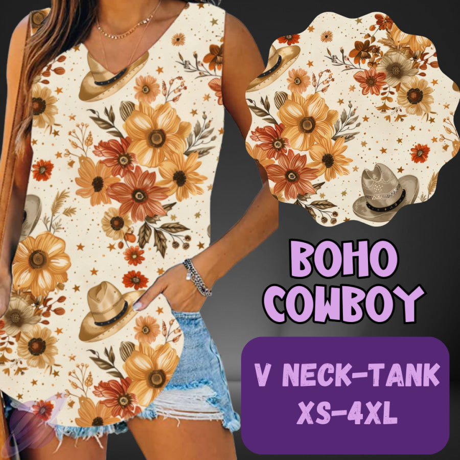 PREORDER Custom Leggings / Tanks / Tunics - Boho Cowboy - Closes 25 May - ETA late Aug 2025 Leggings