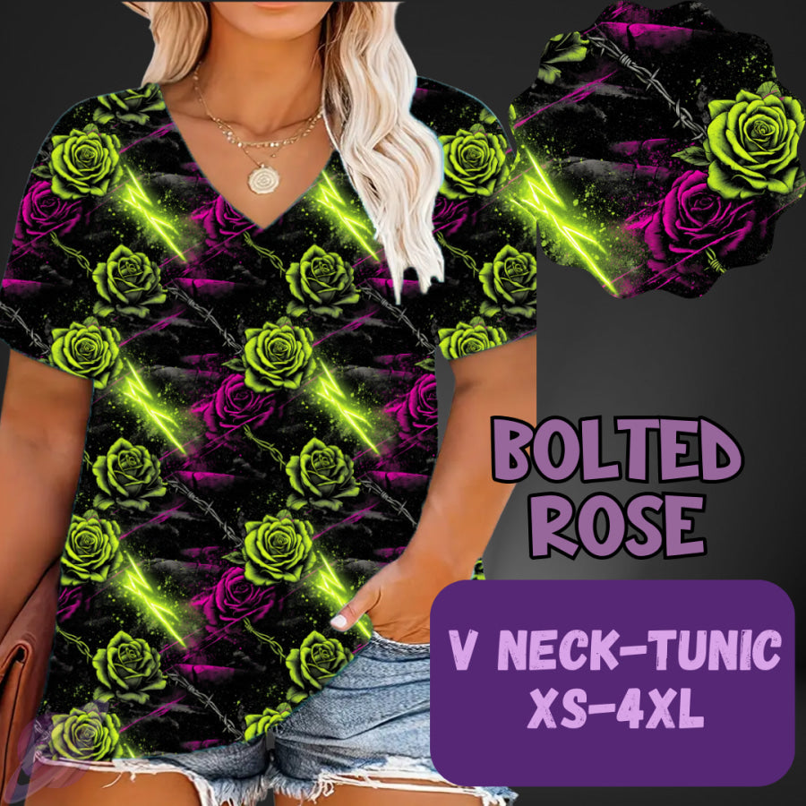 PREORDER Custom Leggings / Tanks / Tunics - Bolted Rose - Closes 25 May - ETA late Aug 2025 Leggings