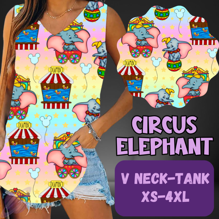 PREORDER Custom Leggings / Tanks / Tunics - Circus Elephant - Closes 25 May - ETA late Aug 2025 Leggings