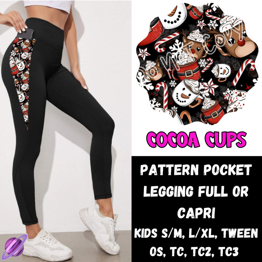 PREORDER Custom Leggings / Tanks / Tunics - Cocoa Cups - Closes 10 Oct - ETA late Dec 2024 Leggings