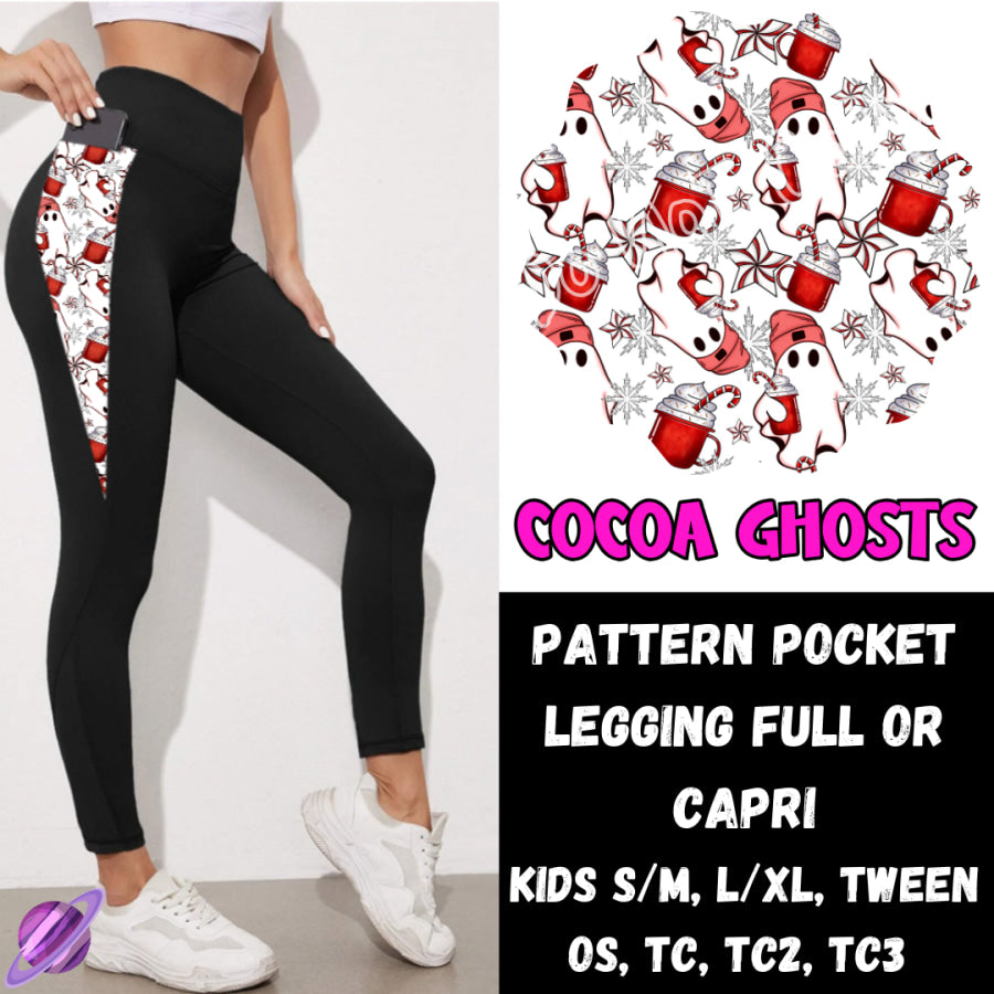 PREORDER Custom Leggings / Tanks / Tunics - Cocoa Ghosts - Closes 10 Oct - ETA late Dec 2024 Leggings