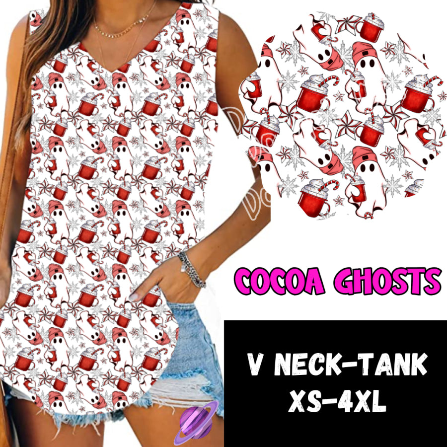 PREORDER Custom Leggings / Tanks / Tunics - Cocoa Ghosts - Closes 10 Oct - ETA late Dec 2024 Leggings