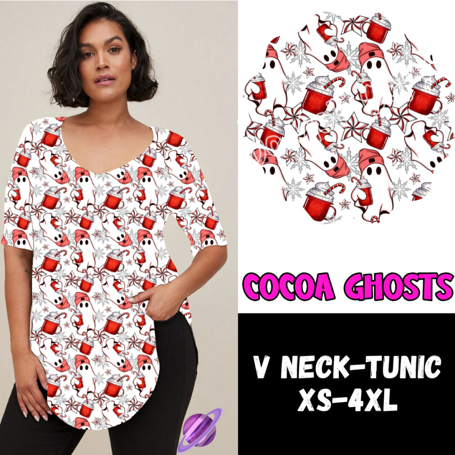 PREORDER Custom Leggings / Tanks / Tunics - Cocoa Ghosts - Closes 10 Oct - ETA late Dec 2024 Leggings