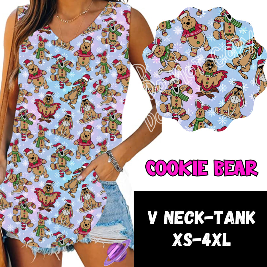 PREORDER Custom Leggings / Tanks / Tunics - Cookie Bear - Closes 10 Oct - ETA late Dec 2024 Leggings