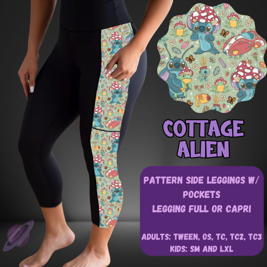 PREORDER Custom Leggings / Tanks / Tunics - Cottage Alien - Closes 25 May - ETA late Aug 2025 Leggings