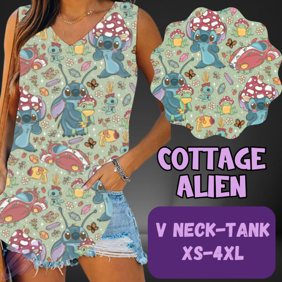 PREORDER Custom Leggings / Tanks / Tunics - Cottage Alien - Closes 25 May - ETA late Aug 2025 Leggings