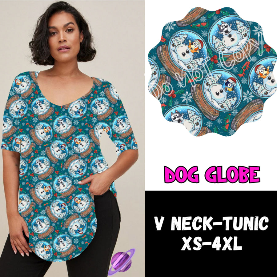 PREORDER Custom Leggings / Tanks / Tunics - Dog Globe - Closes 10 Oct - ETA late Dec 2024 Leggings