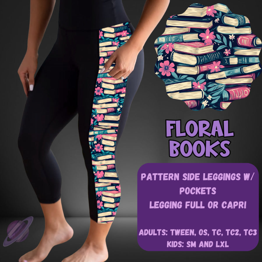 PREORDER Custom Leggings / Tanks / Tunics - Floral Books - Closes 25 May - ETA late Aug 2025 Leggings