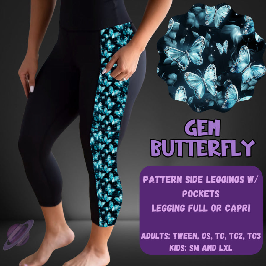 PREORDER Custom Leggings / Tanks / Tunics - Gem Butterfly - Closes 25 May - ETA late Aug 2025 Leggings
