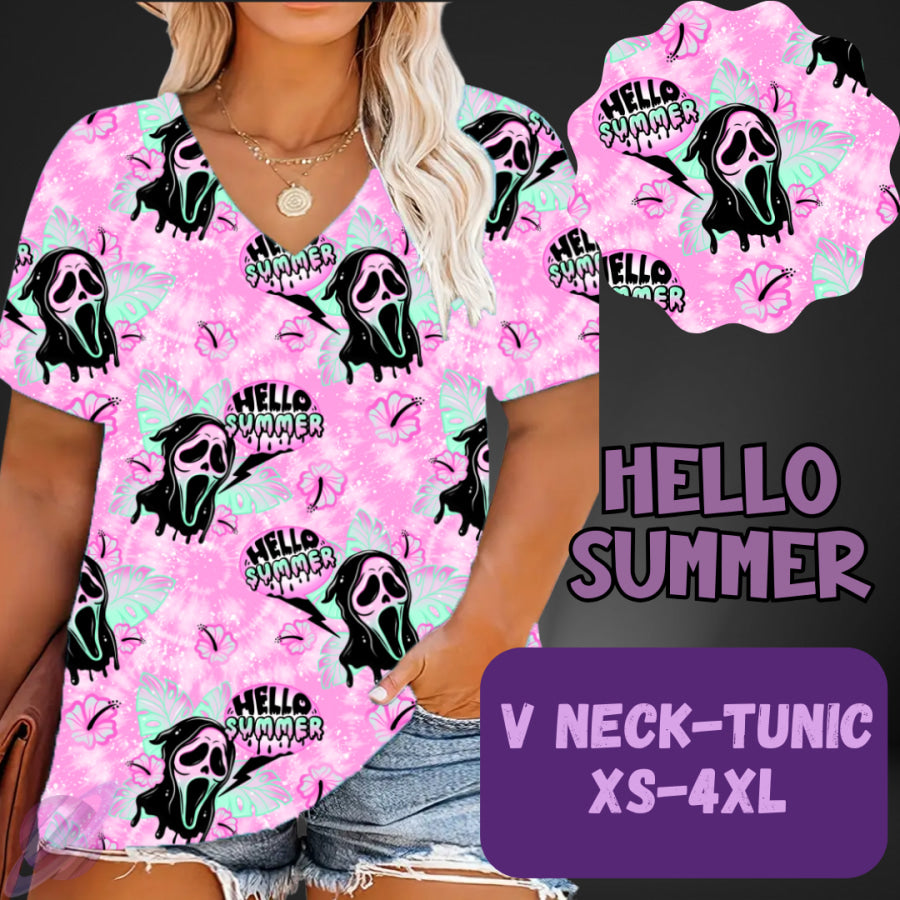 PREORDER Custom Leggings / Tanks / Tunics - Hello Summer - Closes 25 May - ETA late Aug 2025 Leggings