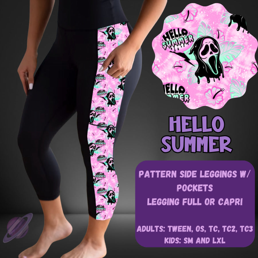 PREORDER Custom Leggings / Tanks / Tunics - Hello Summer - Closes 25 May - ETA late Aug 2025 Leggings
