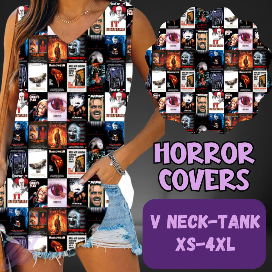 PREORDER Custom Leggings / Tanks / Tunics - Horror Covers - Closes 25 May - ETA late Aug 2025 Leggings