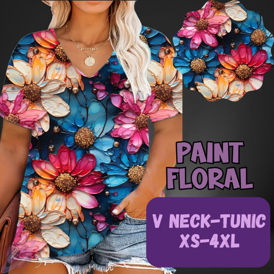 PREORDER Custom Leggings / Tanks / Tunics - Paint Floral - Closes 25 May - ETA late Aug 2025 Leggings