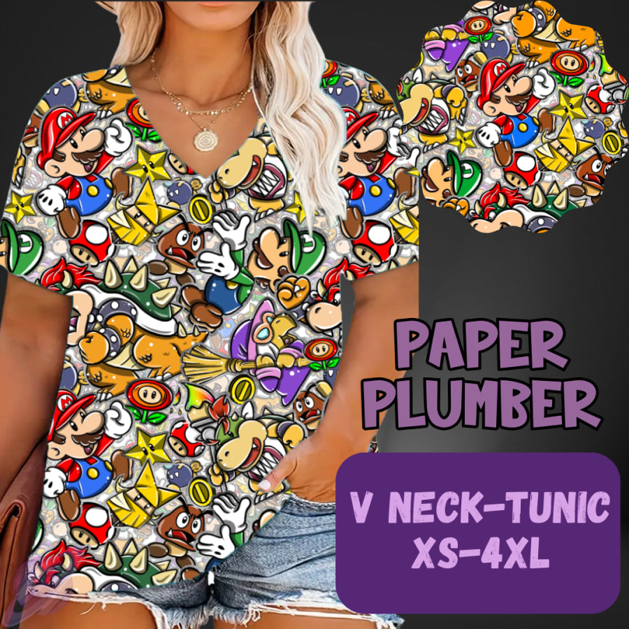 PREORDER Custom Leggings / Tanks / Tunics - Paper Plumber - Closes 25 May - ETA late Aug 2025 Leggings