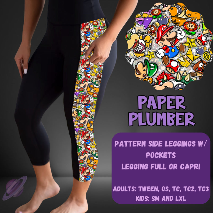 PREORDER Custom Leggings / Tanks / Tunics - Paper Plumber - Closes 25 May - ETA late Aug 2025 Leggings