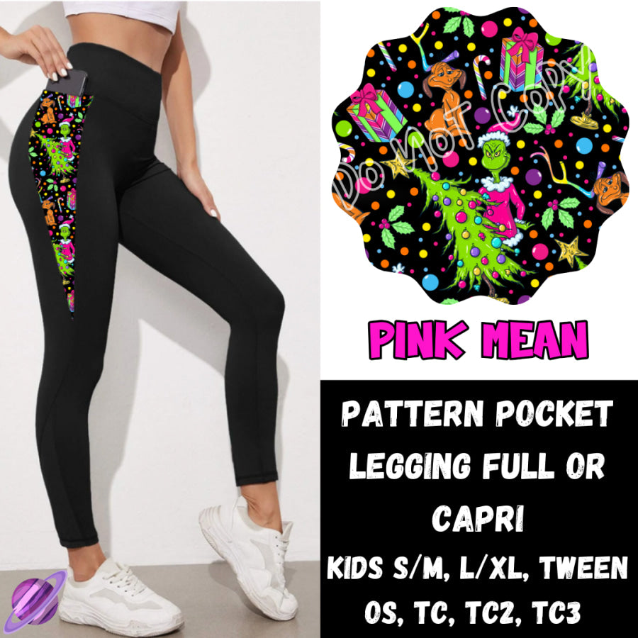 PREORDER Custom Leggings / Tanks / Tunics - Pink Mean - Closes 10 Oct - ETA late Dec 2024 Leggings