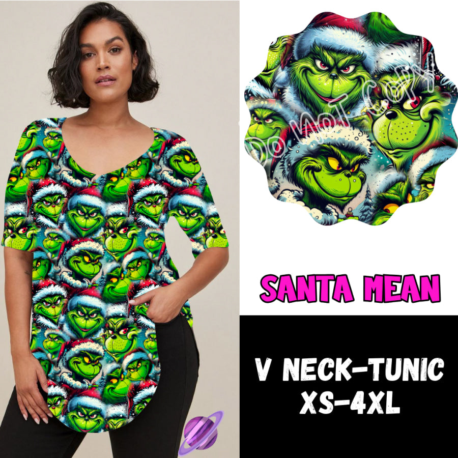 PREORDER Custom Leggings / Tanks / Tunics - Santa Mean - Closes 10 Oct - ETA late Dec 2024 Leggings