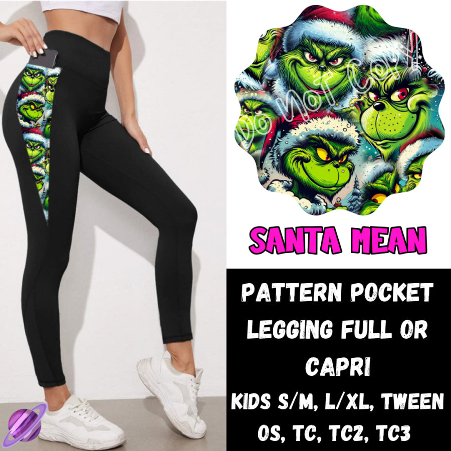 PREORDER Custom Leggings / Tanks / Tunics - Santa Mean - Closes 10 Oct - ETA late Dec 2024 Leggings