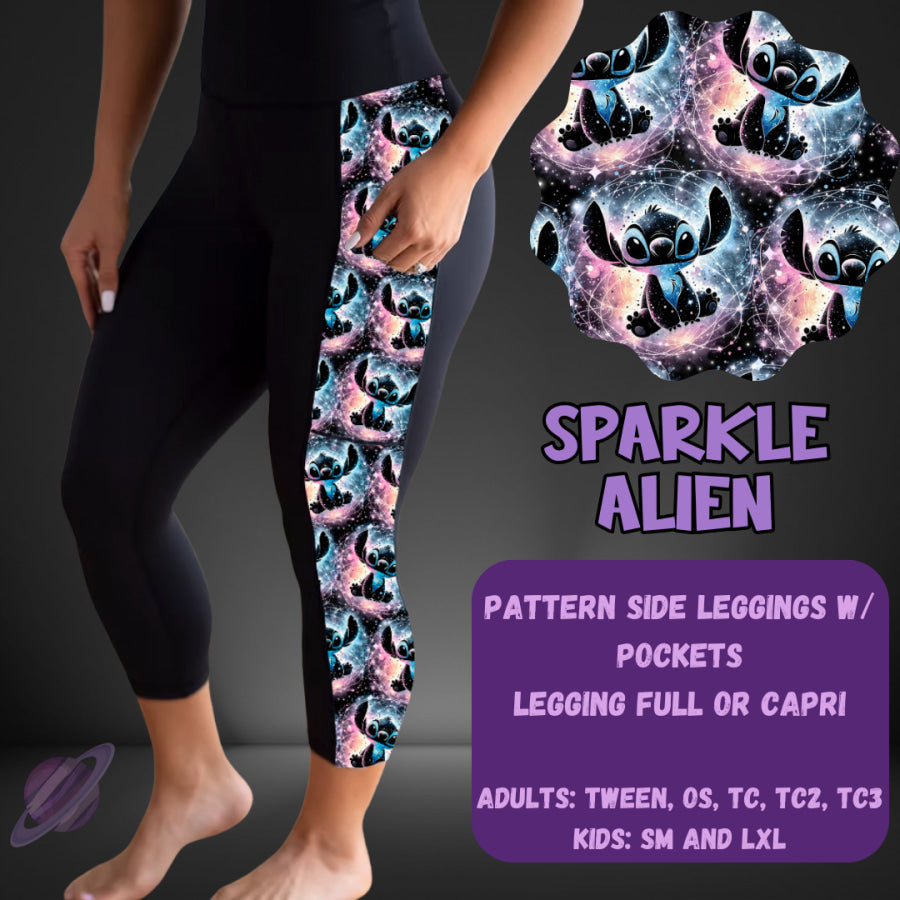 PREORDER Custom Leggings / Tanks / Tunics - Sparkle Alien - Closes 25 May - ETA late Aug 2025 Leggings