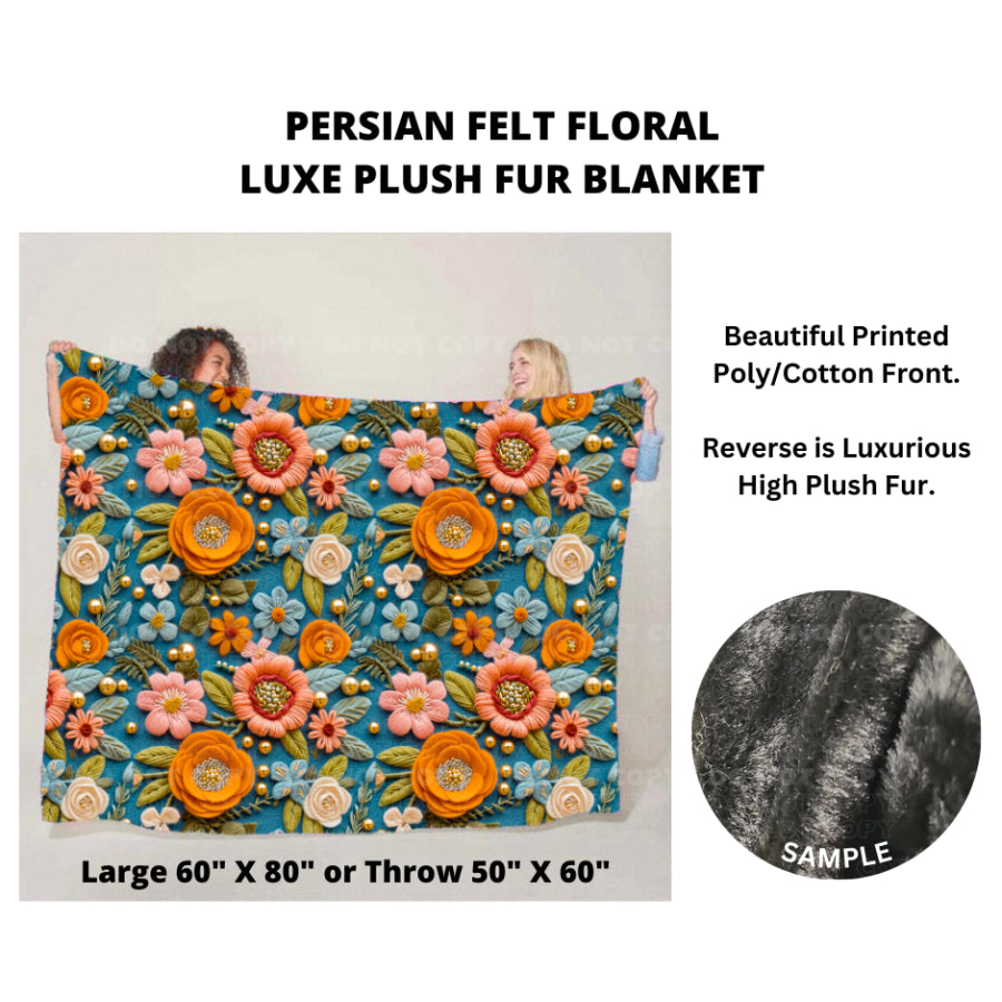 Preorder Custom Luxe Plush Faux Fur Blankets - LARGE - Closes 14 Nov - ETA mid Feb 2025 Blankets &amp; Throws