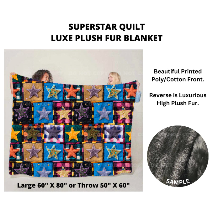 Preorder Custom Luxe Plush Faux Fur Blankets - LARGE - Closes 14 Nov - ETA mid Feb 2025 Blankets &amp; Throws